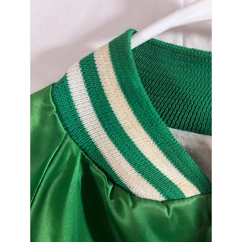Vintage John Deere Auburn Sportswear Green Satin Bomber Jacket Mens Large USA - Picture 10 of 12